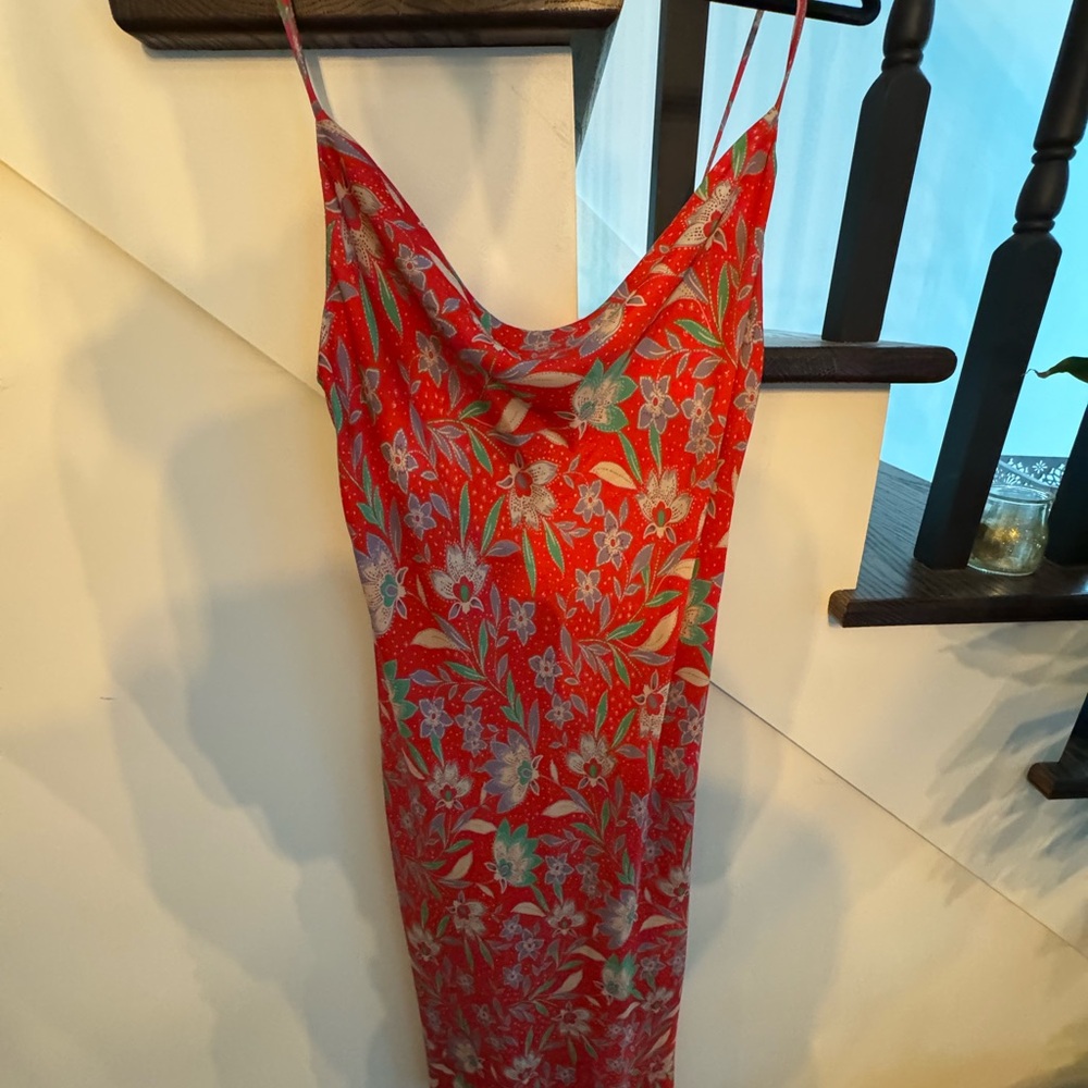 RESA Baja collection Floral Red Slip Dress